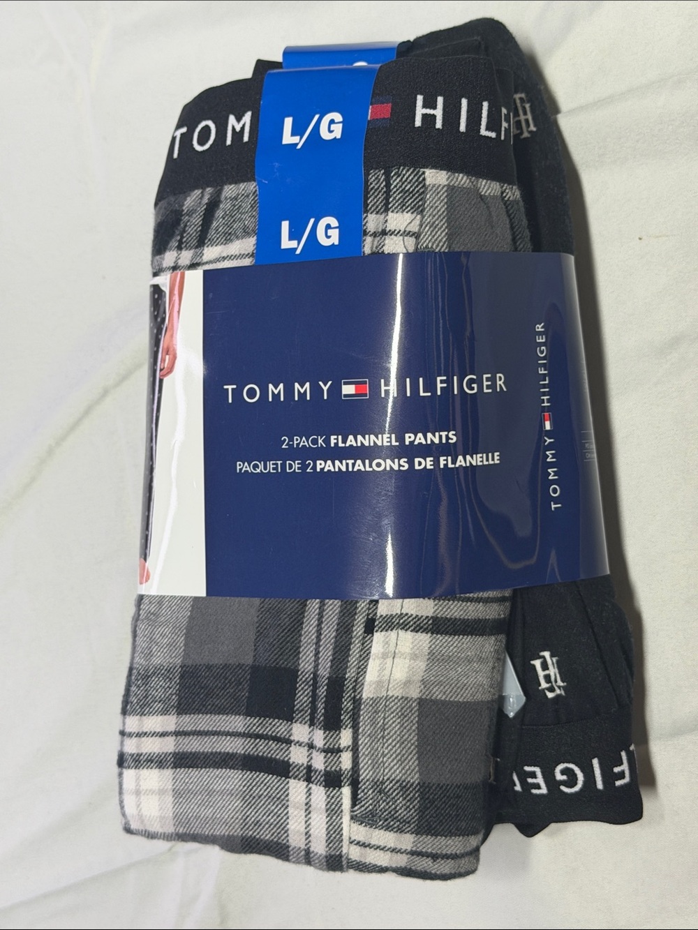 Tommy Hilfiger Men’s Gray Plaid Flannel Pants - 2-Pack